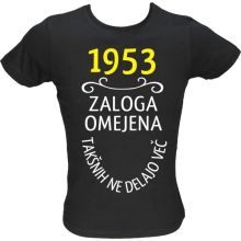 Majica ženska (telirana)-1953, zaloga omejena, takšnih ne delajo več S-črna