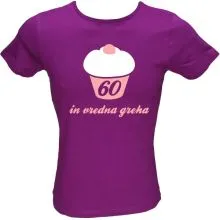 Majica ženska (telirana)-60 in vredna greha S-vijolična