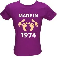 Majica ženska (telirana)-Made in 1974 noge XL-vijolična