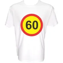 Majica-Prometni znak 60 Let M-bela