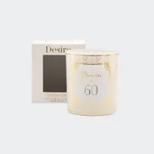Sveča dišeča, Vanilla Cream, za 60 let "GLAMOROUS AT 60", v darilni embalaži, 9.5cm