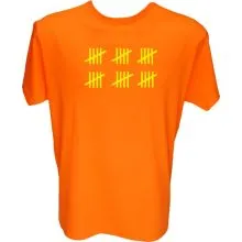 Majica-Štetje črtic 30 Let XL-oranžna
