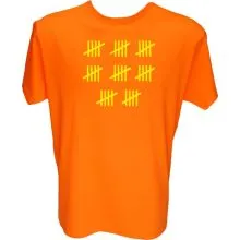 Majica-Štetje črtic 40 Let XXL-oranžna