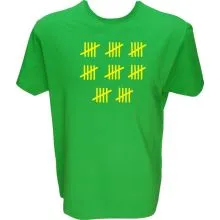 Majica-Štetje črtic 40 Let XL-zelena