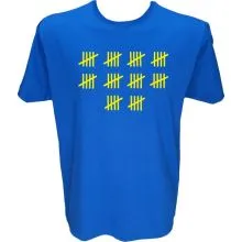 Majica-Štetje črtic 50 Let XXL-modra