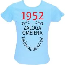Majica ženska (telirana)-1952, zaloga omejena, takšnih ne delajo več XL-svetlo modra