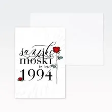 Voščilo, čestitka rojstni dan, moški, Sanjski moški iz leta 1994