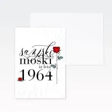 Voščilo, čestitka rojstni dan, moški, Sanjski moški iz leta 1964