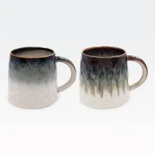 Set 2 lončkov, kitajski porcelan z glazuro, v darilni embalaži, 9.5cm