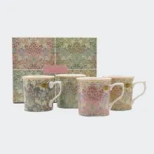 Set 4 lončkov, W. Morris Hyacinth, kitajski porcelan, v darilni embalaži, 8.5cm