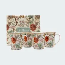 Set 4 lončkov, Anthina, kitajski porcelan, v darilni embalaži, 10cm