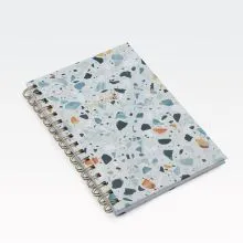 Rokovnik s spiralo in pisalom,  motiv kamenčkov, A5, 80strani, 80g, 21x14.5cm