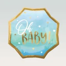 Balon napihljiv, za helij, Oh baby, moder, 61cm