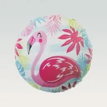 Balon napihljiv, za helij, okrogel, plamenec, 45cm