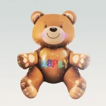 Balon napihljiv, medvedek, Happy, 61cm