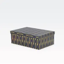 Darilna škatla, modro zlata, 21x15x8.5cm