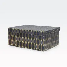 Darilna škatla, modro zlata,, 27x20x11.5cm