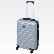Kovček srebrn z vrtljivimi kolesi,ABS, 60cm, 67l, 66x45.5x26cm