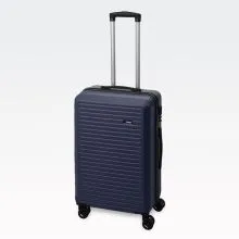 Kovček temno moder z vrtljivimi kolesi, ABS, 50cm, 36l, 38x24x56cm