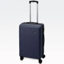 Kovček temno moder z vrtljivimi kolesi, ABS, 60cm, 60l, 43.5x27x65.5cm