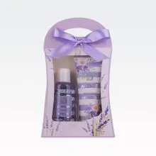 Kopalni set LAVENDER, (140ml gel za tuširanje, 110ml mleko za telo), z vonjem sivke, v darilni škatli
