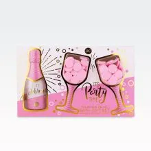 Kopalni set LET'S CELEBRATE, (150ml gel za tuširanje, 2x5g kopalni konfeti), z vonjem Tea Rose&Velvet, v darilni škatli