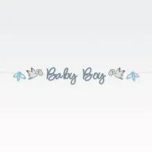 Viseča dekoracija, Baby Boy, za rojstvo, modra, 2m