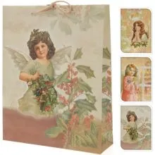 Darilna vrečka motiv angel, 33x41 cm
