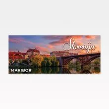 Magnet izbočen, 12x5 cm, aluminij, SLO Maribor