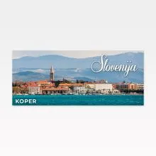 Magnet izbočen, 12x5 cm, aluminij, SLO Koper
