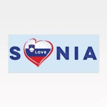 Magnet izbočen, 12x5 cm, aluminij, S love nia
