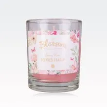 Sveča dišeča BLOOSOM, 130g, z vonjem Spring Rose, 7x8.5cm