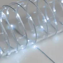 Lučke božične, prozorne, 20 LED, na baterije, 1m