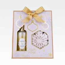 Kopalni set WINTER MAGIC, (100ml gel za tuširanje, 60g trdo milo), z vonjem Frosted Vanilla, v darilni škatli