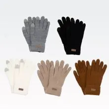 Rokavice zimske, ženske, 100% poliester, touch finger, UNI, sort.