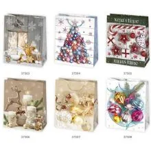 Vrečka darilna božična 19x23x10.5cm, sortirano