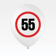 Baloni iz lateksa, s prometnim znakom 55, 30cm, 6/1