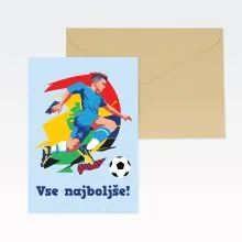 Voščilnica, rojstni dan, moški, Vse najboljše, nogometaš