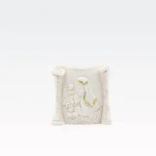 Figura darilna za obhajilo, plošča, dekle moleče, umetna masa, 7.5x7.5cm