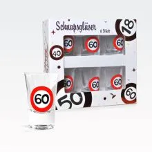 Kozarci za žganje prometni znak 60, 6/1, 25ml, 7cm