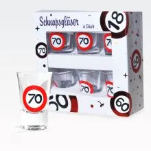 Kozarci za žganje prometni znak 70, 6/1, 25ml, 7cm