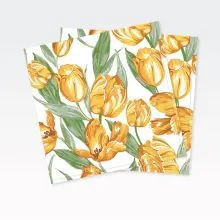Papirnate serviete, velikonočne, oranžni tulipani, 33x33cm, 20kom