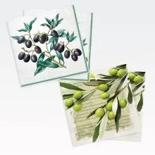 Serviete papirnate, olive, 16kos, 33x33cm, sort.