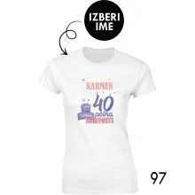 Ženska personalizirana majica – X 40 polna igrivosti