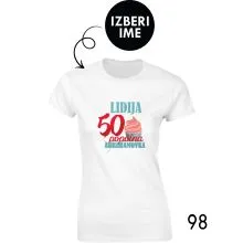 Ženska personalizirana majica – X 50 popolna Abrahamovka