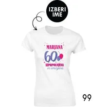 Ženska personalizirana majica –60 x izpopolnjena in umirjena