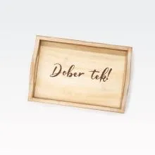 Pladenj lesen, mali, Dober tek, 28x19x7.2cm