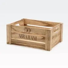 Zaboj lesen, dekorativen, rjav, 50  Abraham, 32.4x23.9x14.5cm