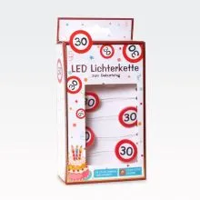 Veriga LED lučk, prometni znak 30, 10lučk, 1m, fi 2.5cm