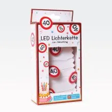 Veriga LED lučk, prometni znak 40, 10lučk, 1m, fi 2.5cm